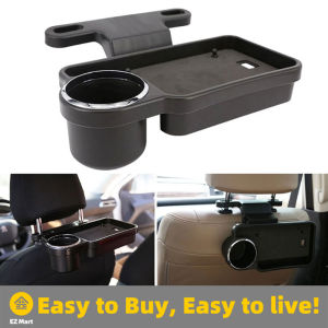 【Fast Shipping】 Car Rear Back Seat Table Drink Food Cup Tray Holder Desk Stand Mount Car Seat Back Meal Tray Foldable Desk Table Stand Car-Back-Seat-Tray-Black