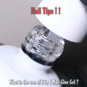 BORN PRETTY 6 in 1 Nail Glue Gel Extra Strong Adhesive for Press on Nails Clear Acrylic Tips Extension Gel Strengthener