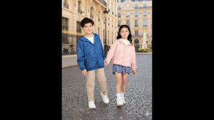 Áo khoác gió kéo khóa cho bé trai bé gái Bigfox Miss Meow size đại mùa thu đông cỡ trẻ em 3-11 tuổi