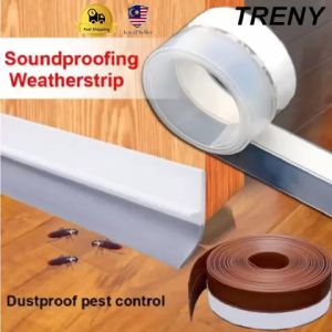 TRENY Door Seal Brush Dust Proof Door Strip Noise Proof Door Tape Window Strip Safe PVC Strip Aluminium Window Tape 45mm x 5M Pintu Lekat Block Air Sekat Udara Pintu Jalur Tingkap Jalur Pintu