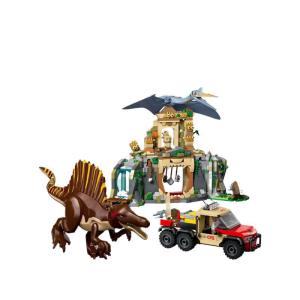 World park 76976 Spinosaurus and Quetzalcoatlus Aerial Mission‌ Building Blocks Model Assembly Toys Kids Gifts