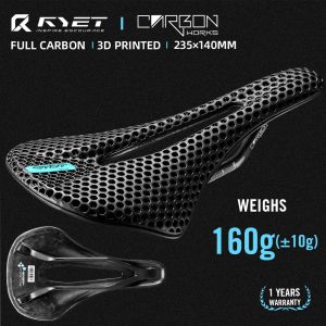 RYET Bike Carbon Saddle 3D Printed Saddle 140mm 7x9mm Round Rail Superlight Road MTB Racing Bicycle Seat Saddles Cushion Parts