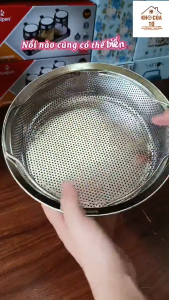 Xửng hấp bánh xửng hấp đồ ăn rổ hấp có quai rổ hấp đa năng rổ hấp có quai vỉ hấp inox vỉ hấp
