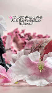 Natureal Organic Japanese Sakura Shower Gel with Essential Oil for Aromatherapy [500ml]