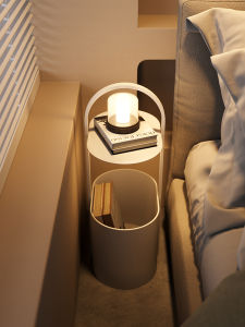 25/35cm Bedside Table Minimalist Modern Mini Small Ultra Narrow Bedside Cabinet Ultra Narrow Wall Gap Storage Rack