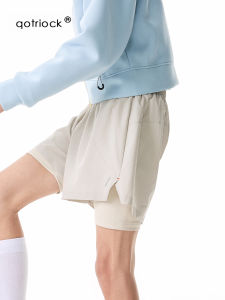 Outdoor Loose Fit Two-In-One Cycling Quick Dry Shorts Mens Summer Breathable Five-Quarter-Length Inner Lined Heat Sensation Shorts