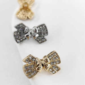 Charming Butterfly Knot Design Metal Button for Shirt Sweater Top Decorative Button Cute Personality Clothing Accessories