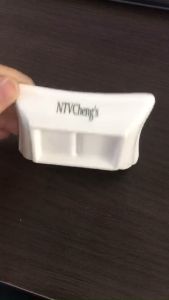 Đĩa chấm 2 ngăn chất liệu Sứ đựng tương ớt tương cà nước chấm. xì dầu (SET 5 CHÉN)