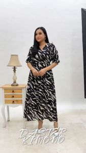 Daster Kimono Motif Rayon Premium Ld 115 Busui Kancing Nyaman Adem