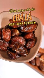 Chà Là Deglet Nour Tunisia Smile Nuts hộp 500g - Chà là khô tự nhiên trên cây không qua sấy nhiệt -  Chà là smilenuts thớ thịt dày khô tự nhiên quả to ít ngọt