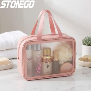 Túi Đựng Mỹ Phẩm Du Lịch Bằng Da PU Chống Thấm Nước Dung Tích Lớn Tiện Dụng Cho Nữ