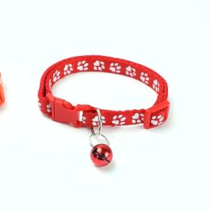 [CL]Adjustable Dog Paw Print Pet Traction Rope With Collar Puppy Collar Set Pet Walking Lead Rope Breathable[CL]