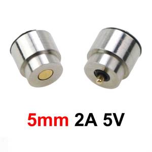 Circualr Shape Magnetic Pogo Pin Connector 5mm 6mm 7.5mm 8mm 10mm Male Female Probe 2A 5V 12V DC Power Charging Socket Connector