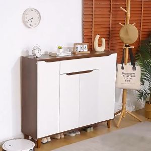 ตู้รองเท้า ตู้เก็บรองเท้า ชั้นรองเท้า shoe cabinet (ขนาด140x30x80cm) ชั้นวางรองเท้า ตู้เก็บของ ชั้นไม้อเนกประสงค์ ตู้ไม้มินิมอล มีลิ้นชักเก็บของ