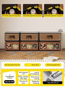 MEISD | Tủ Đêm Kệ Hộc Kim Loại Phong Cách Retro Không Chứa Formaldehyde