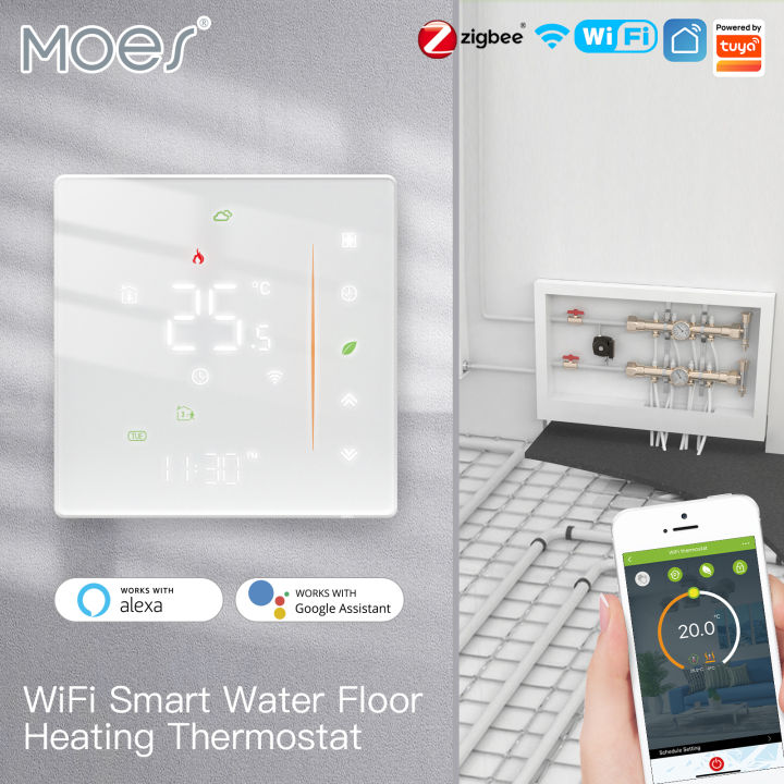 MOES WiFi Water/Electric Floor Heating Thermostat Zigbee Water Gas