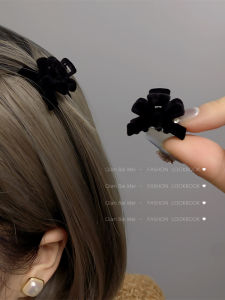 Velvet Hair Clips Princess Bangs Side Ponytail Holders Fashionable Hair Accessories Butterfly Knot Hair Grips Korean Style