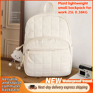 Lightweight Korean-style hiking backpack Creative 25L Travel Backpack Outdoor Quilted Plaid Fashionable Students School Bags Back To School Waterproof Cartoon Shoulder Bag
