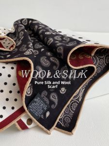 CAIENGE | Vintage Dot Paisley Silk-Wool Scarf