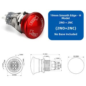XunHe | Emergency Stop Stainless Steel Mushroom Button Switch