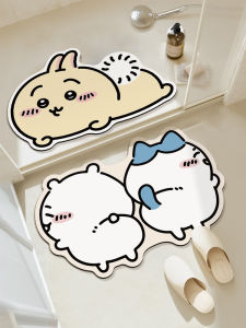 ที่รองเท้าห้องน้ำที่น่ารักกันลื่นดูดซับน้ำพื้นนุ่มสำหรับห้องน้ำและห้องครัวที่รองเท้าเท้าในห้องน้ำพื้นกระต่ายสุดน่ารัก