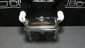 Warmer Square Pan Chafing Dish Tebal Tempat Pemanas Makanan Prasmanan Jumbo 2 Kompor Api Wadah Saji