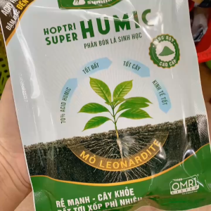 Super humic Hợp Trí 70% acid humic giúp đất tơi xốp tăng giữ nước và dinh dưỡng - gói 250g và 1kg