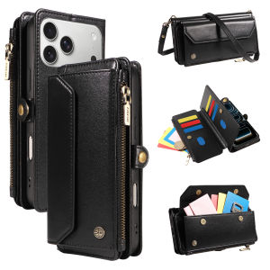 Faux Leather Phone Case for Samsung Galaxy A32 A31 A23 A22 A21s A15 A14 A13 A12 A03 with Card Pockets & Wrist Strap Phone Cover