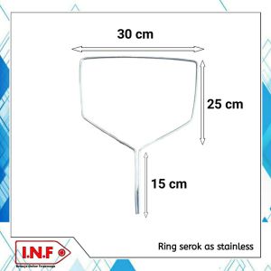 ring jaring serok stainless hard / serok ikan stainless kotak / ring serokan ikan bisa costum