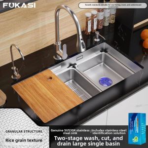 Large Single Basin 304 Stainless Steel Sink Undermount