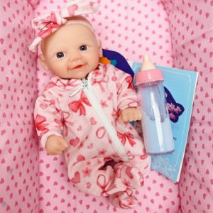 1 PCS /2 Styles Washable 20CM Mini bebe reborn de silicona Girl Dolls With Paint Skin Soft Touch Handmade Newborn Silicone Dolls