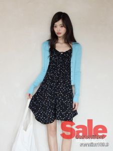 seemon | Áo Cardigan Len Màu Xanh Dương Thanh Lịch Nữ Tính