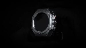 Luxury Modification Kit for Samsung Galaxy Watch 7Ultra 47mm Carbon Case Rubber Strap for Galaxy Ultra 2025 47mm Accessorie