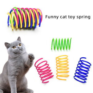 Cat Spring Toy Colorful Kitten Coil Spiral Springs Cat Toys Interactive Gauge Springs Cat Pet Toy Pet Products