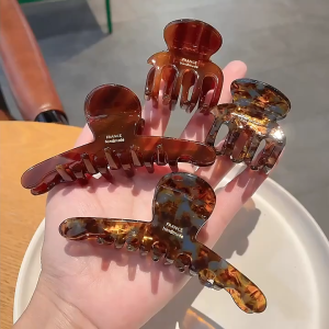 HUFANG  Elegant hair clip กิ๊บผมแบบใหม่ ทรงหรู เรียบมินิมอล สไตส์เกาหลี วัสดุงานดี เป็นพลาสติกใสอคลิค กิ๊บหนีบผม กิ๊บติดผม