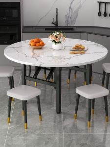 FWTDF | Foldable Large Easy-to-use Round Dining Table 10 People