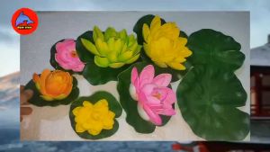 Hoa Sen giả Thả Nước Thả Bát 18 15cm trang trí Tiểu Cảnh vườn hồ