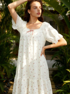 GAINREEL | Soft Comfort Short Sleeve Floral Lace Sleepwear