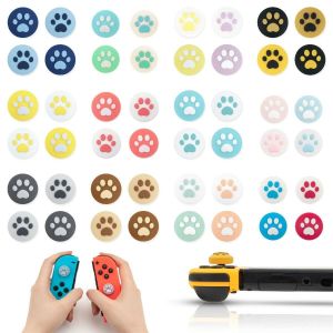 GeekShare 4pcs Thumb Grip Caps for Switch/Lite/OLED/PS4/PS5/NS Pro/Xbox Cat Paw Joy-con Joystick Rubber Caps