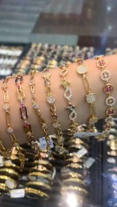 GELANG RAKIT RANTAI EMAS KADAR 375 8K DAN KADAR 300 6K GELANG EMAS RANTAI WANITA PAPERLINAA CANTIK GK 17