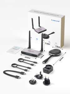 Lemorele Wireless HDMI Video Transmitter Receiver HDMI Transceiver Extender Adapter TV Dongle 1080P for Monitor Projector Laptop