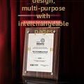 Honor Certificate and Authorization Plaque Display Frame Walnut Wood