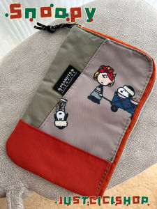 Cute Snoopy Foldable Multi-Functional Storage Bag Passport Document Card Holder Cartoon Color Block Design Anime Themed Wallet