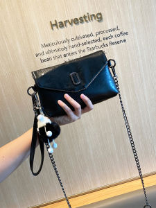 Casual Soft Leather Mini Crossbody Bag for Women Fashionable Mobile Phone Bag Youth Style Zipper Closure Korean Style Handbag