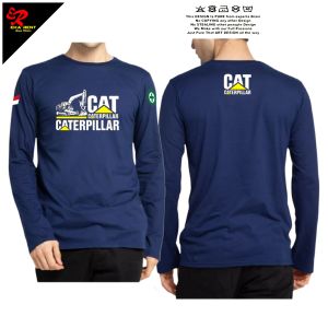 Kaos Alat Berat Exavator Caterpillar Lengan Panjang