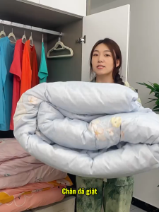 Hộp đựng quần áo có khóa mật khẩu chất liệu vải cotton và lanh Thiên Sơn cao cấp khung bảng PP có thể giặt TD131