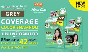 Lolane N3 (Chocolate) Non-Ammonia Grey Hair Coverage Color Shampoo FREE Color Stain Remover