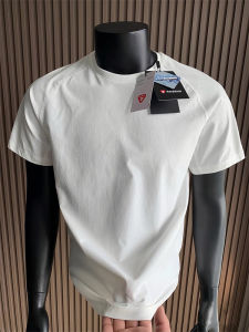 White Quick Dry Ice Silk T-Shirt Mens Lightweight Breathable Summer Running Sport Short Sleeve American Fitness Training Half Sleeve