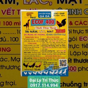 Ecof 400 - Xà Bông Tắm Tri Mạt Bóng Lông Cho Gà Đá Gà Tơ Gia Cầm Tri Nấm Lác Sát Trùng Vết Thương Ghẻ Ké Chậu.