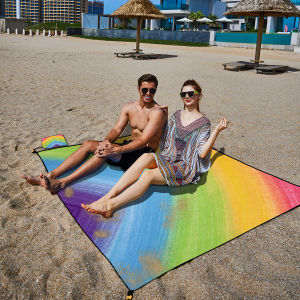 Beach Mat Portable Sand-Proof Beach Mat Thin Picnic Mat Portable Beach Blanket Foldable Seaside Handy Gadget Lightweight